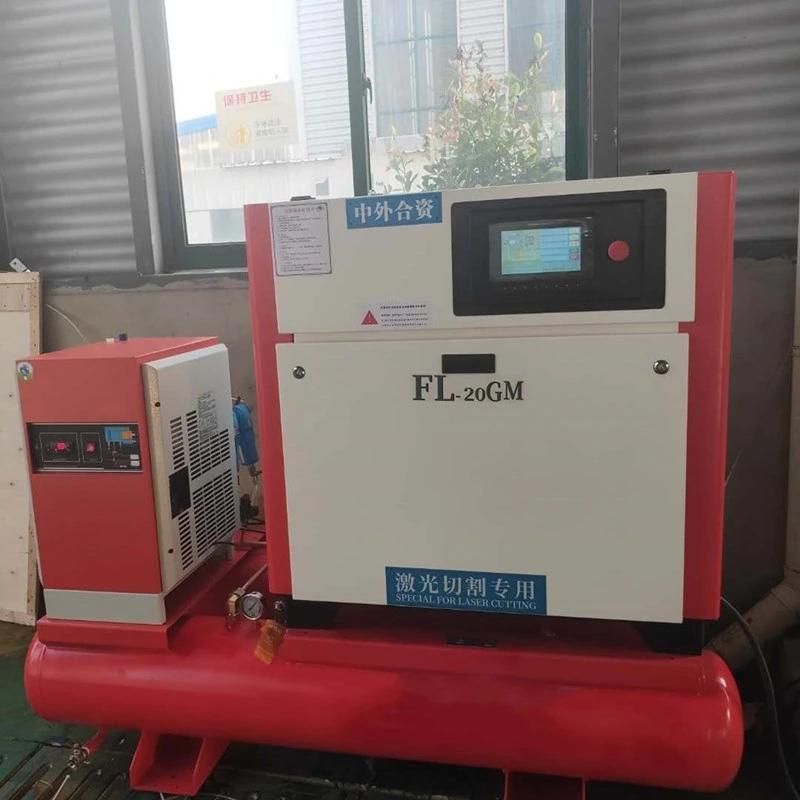 Low Noise High Efficiency Electric Stationary Rotary Screw Type Air Compressor for Industrial