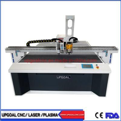 Small 1600*1500mm CNC Pneumatic Knife Cutting Machine with Milling Cutter for Rubber Acrylic Cutting