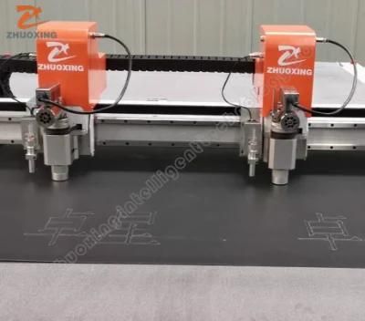 Double Working Heads Fabric Cutting Machine Not Laser Kind Not Burning Can Cut Multiple Layer