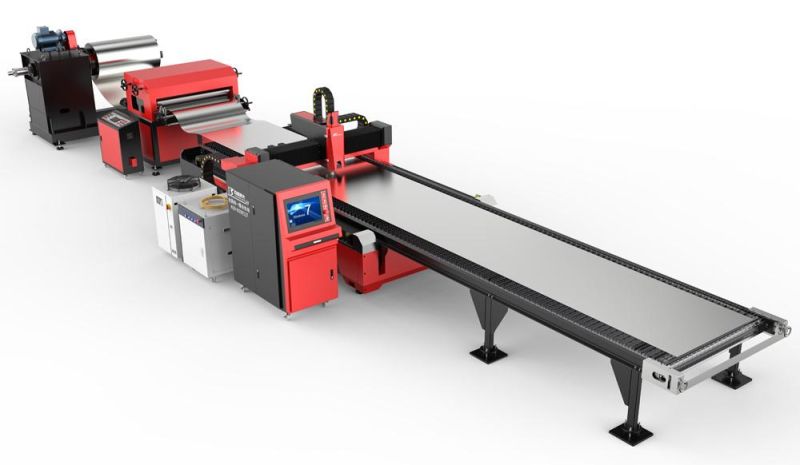 High Efficiency Auto Rolled Coil Steel Fiber Laser Cutting Machine for One Production Line