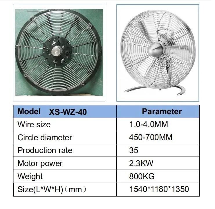 P20 Spiral Fan Cover Making Machine Wz-40