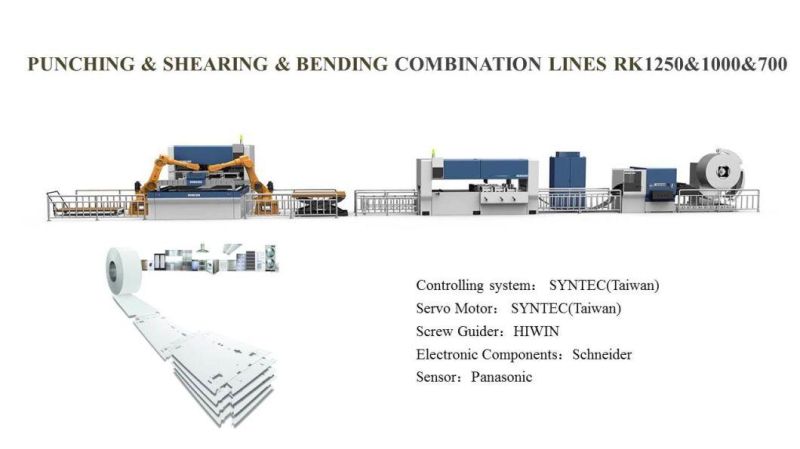 Metal Processing Machinery Steel Coil Slitting Line Automatic Leveling Punching Cutting Bending Line