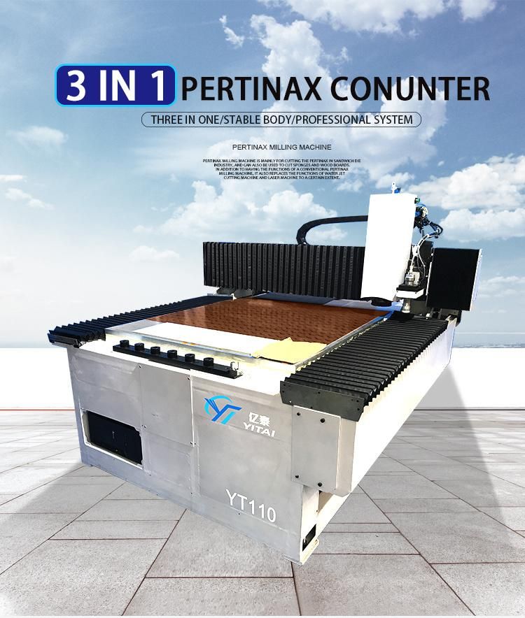 Three-in-One CNC Cigarette Case Die Milling Machine for Pertinax Rubber Sponge Plywood
