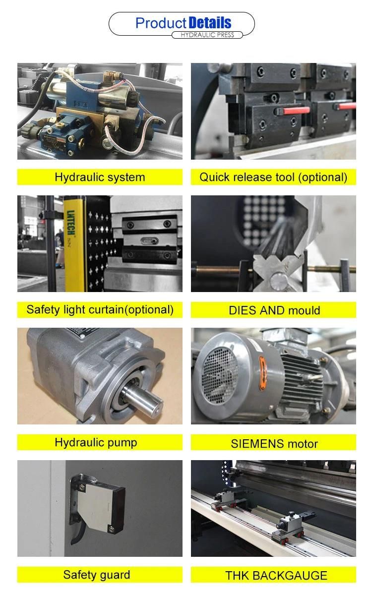 WC67Y 650/6000 Hydraulic Press Brake Machine Price for 16mm Thickness