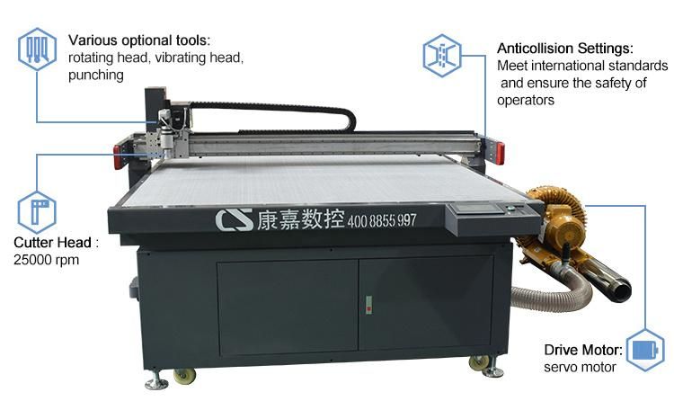 Automatic CNC Leather / Carpet / Fabric / Rubber / Sponge / PVC / EPE / Cloth Cutting Machine for Sale