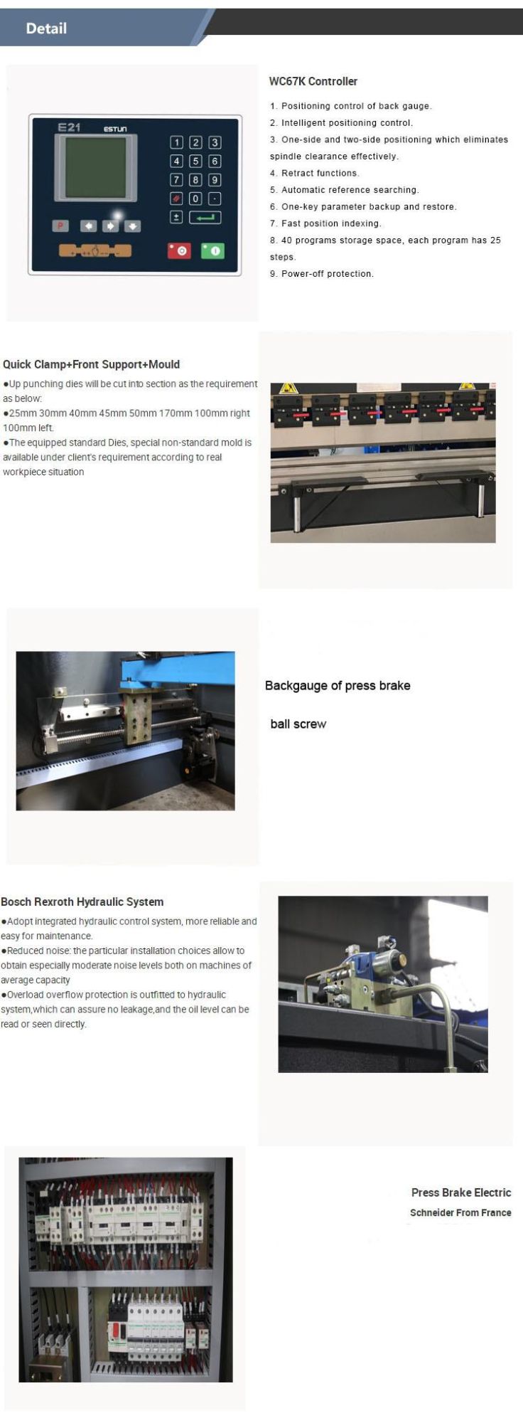 China Brand Hydraulic Plate Press Brake Machine for Sheet Metal