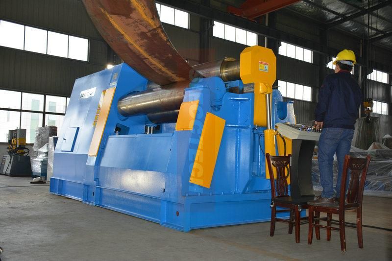 W12 40X3000 Roll Bending Machine Manual Four Roller Type Good Performance Manufacturer Hydraulic Plate