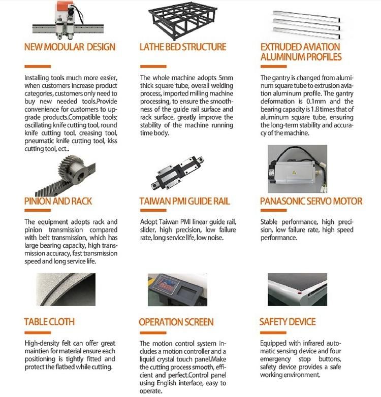 Car Mat Oscillating Knife CNC Cutter Flatbed Cutting Plotters