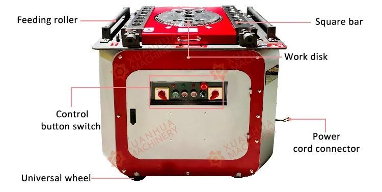 Professional Manual Metal High Speed Steel Bar Small Size Rebar Bending Machine