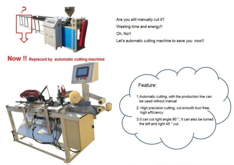 Automatic 45 Degree Plastic Hard PVC Profile Double Cutting Machine