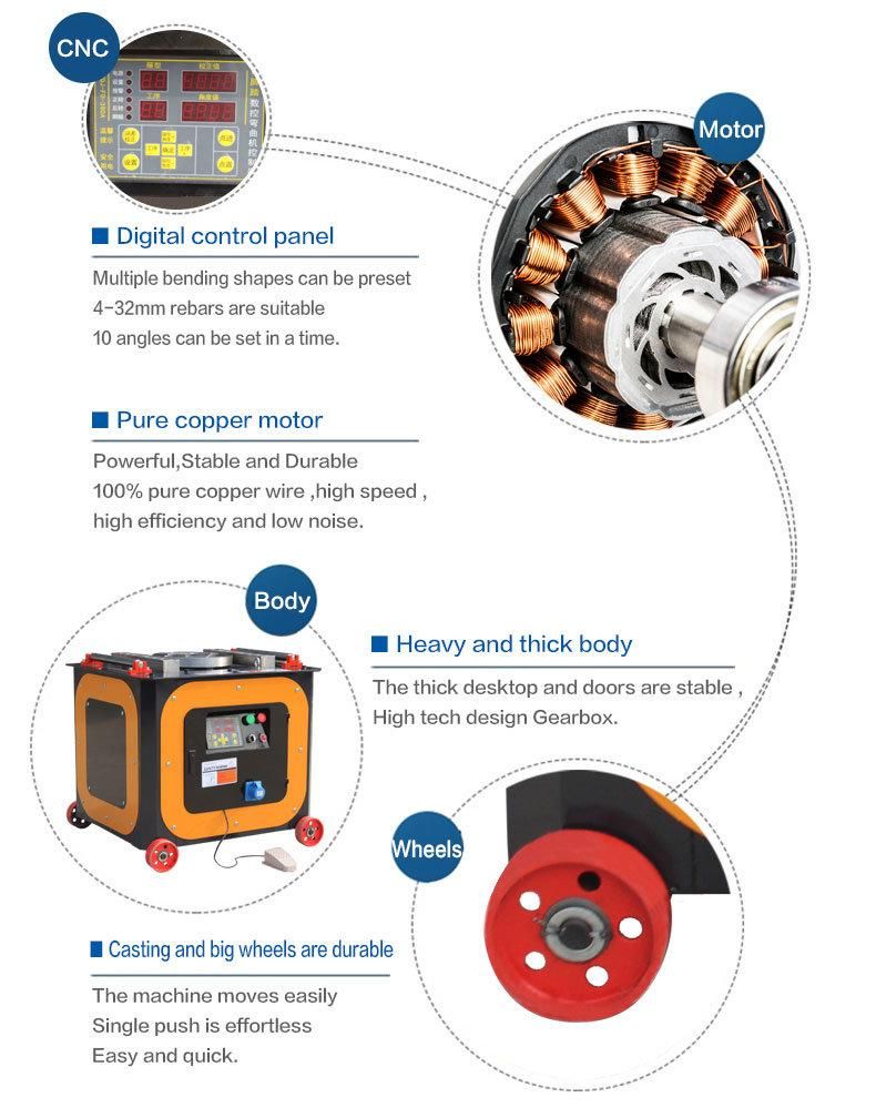 Gw40 Rebar Bender/ Bar Bending Machine for Construction Site