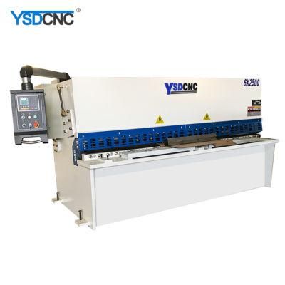 QC12y-6X2500 E21s Nc System Metal CNC Hydraulic Swing Beam Shearing Machine for Stainless Steel Cutting