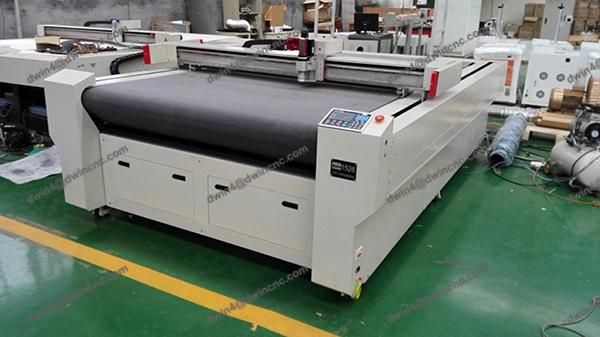 CNC Automatic Fast Speed Round Knife Fabric Cloth Leather Cutting Machine