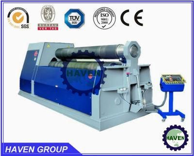 W11H-4X3200 bottom roller ARC adjust plate bending and rolling machine