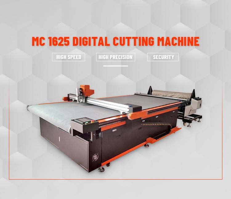 Monthly Deals 1625 Auto Feed CNC Vibrating Knife PVC Fabric Cutting Machine