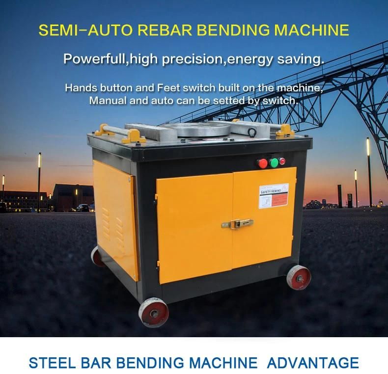 Steel Bar Bending Machine Gw40b Rebar Bender with Three Phase Power Reinforcing Steel Bar Bending Machine