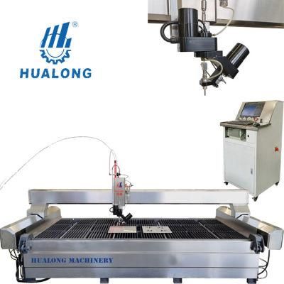 Hualong Waterjet Cutting Machine with CNC System and Fine Abrasive Sand for Hard and Soft Materials Ceramics, Plastics, Composites