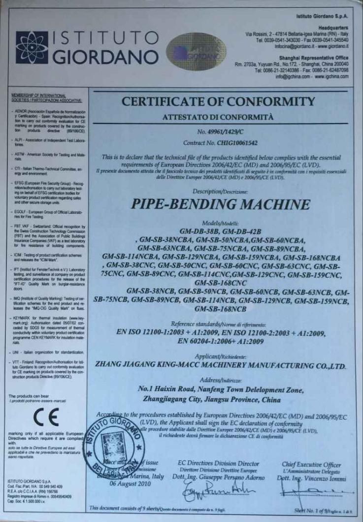 Ncb Standard Small Tube Bender with Single Head