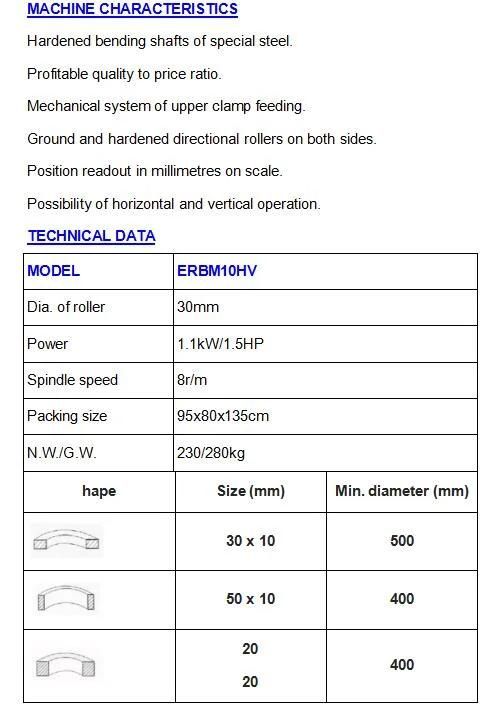 Steel Bar Manual Round Bending Machine (RBM10)