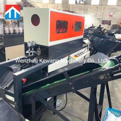 Spool/Pipe/Bobbin Yarn Cutting and Cleaning Machine with Conveyor Belt Collecting