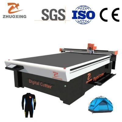 2500*1600mm High Speed Oscillating Knife Cutting Machine for Wetsuit Jackets