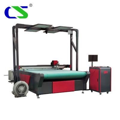 Manufacturer Automatic Oscillating Knife Nature Leather Cutting Machine with Camera and Projector for Blemish