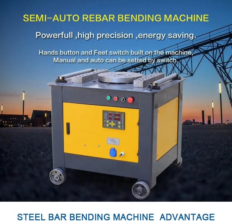 Automatic 40mm Rebar Bender Machine High Efficiency Tmt Bending Machine Best Selling Steel Wire Bending